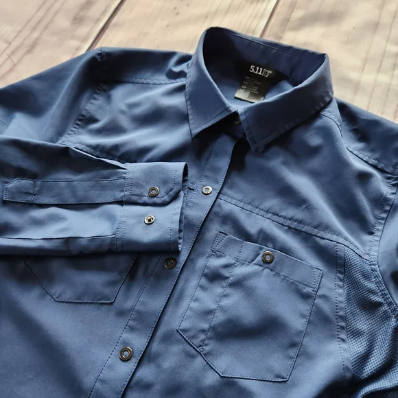 5.11 Tactical "Marksman" Long Sleeve Shirt Ensign Blue | Women's Size S - Picture 2 of 13